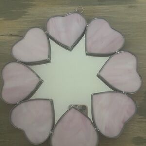 Heart shape mirror 10 inches across